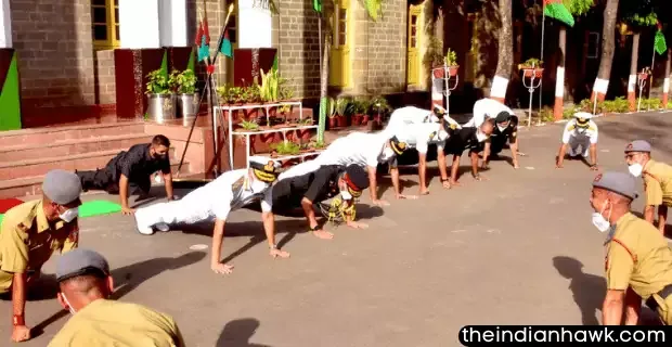 Navy Chief Admiral Karambir Singh Does Push-UPS With NDA Cadets