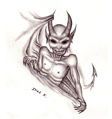 Devil's Escape Tattoo Drawing Demon Skull