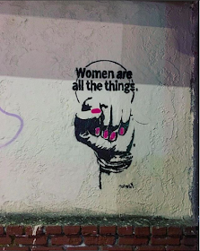 MegZany, street artist, graphic art, Los Angeles street artist, graffiti, Women Are All The Things art, Melrose Avenue