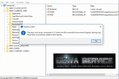 Cara mengembalikan Registry Windows seperti semula