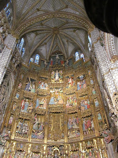 Catedral e seu interior de Toledo Espanha