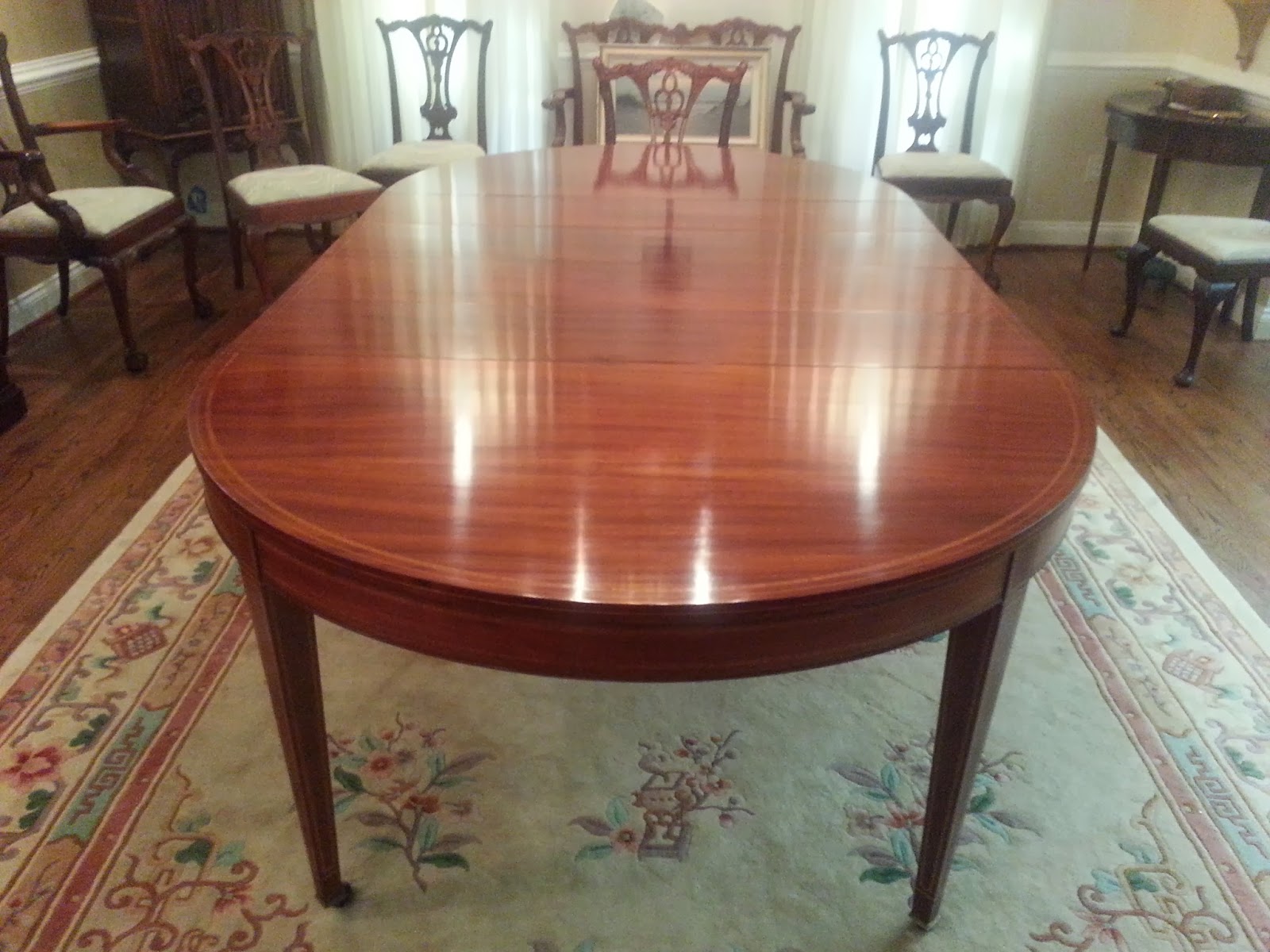 John Mark Power Antiques Conservator Mahogany Dining Room Table