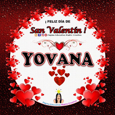Feliz Día de San Valentín - Nombre Yovana