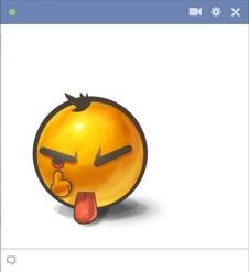 Facebook Emoticon Pulling Eyelid