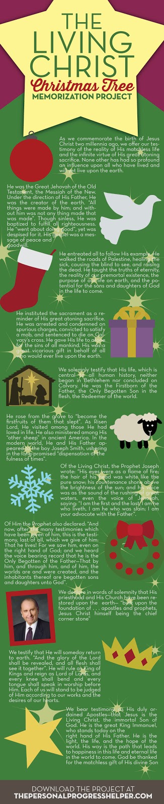 "The Living Christ" Christmas Tree Memorization Project