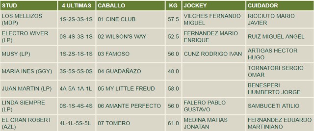 Handicap Make Tracks 1200m arena. Hipódromo de San Isidro. 