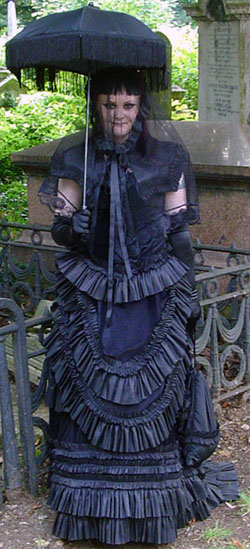 This Victorian Gothic Gown would make a superb gothic wedding dress or belle