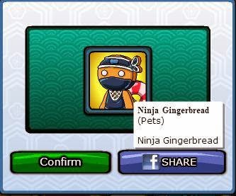 Skill Pet Ninja Gingerbread Ninja Saga
