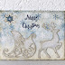 Canvas with sleigh and reindeer by Brenda Walton