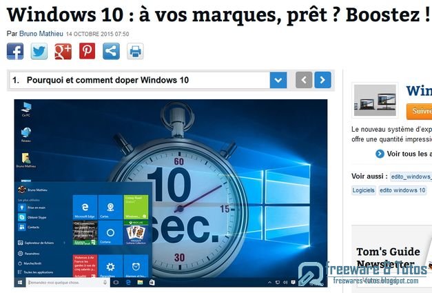 Le site du jour : gagner de l'espace disque et doper Windows 10