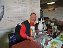 jack the station cat at the rhyl miniture railway centenary celebration
