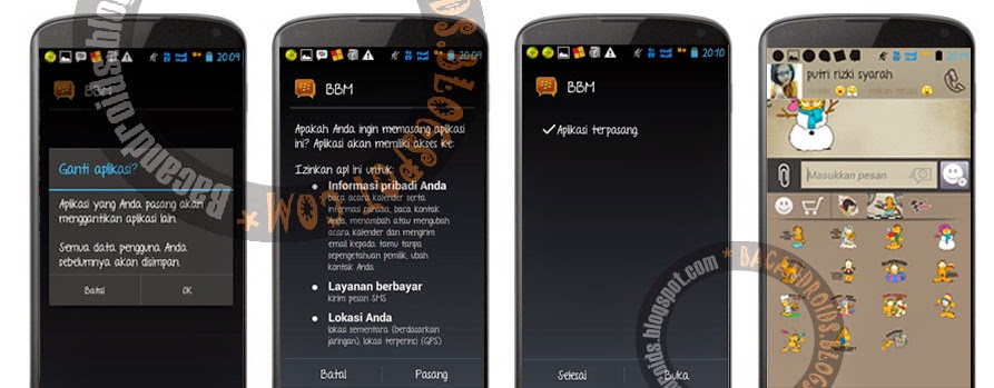 Tutorial dapat Stiker BBM+ Mod Gratis Versi Terbaru 2.5.1.46