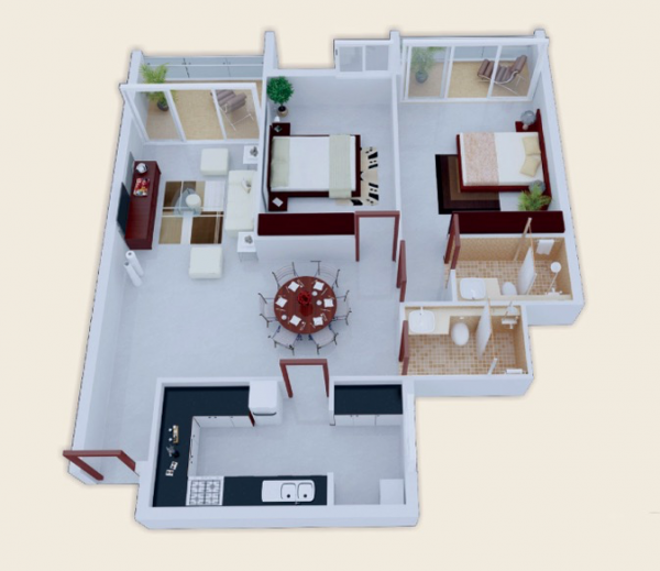 25 Kumpulan Denah  Rumah  Minimalis  3D