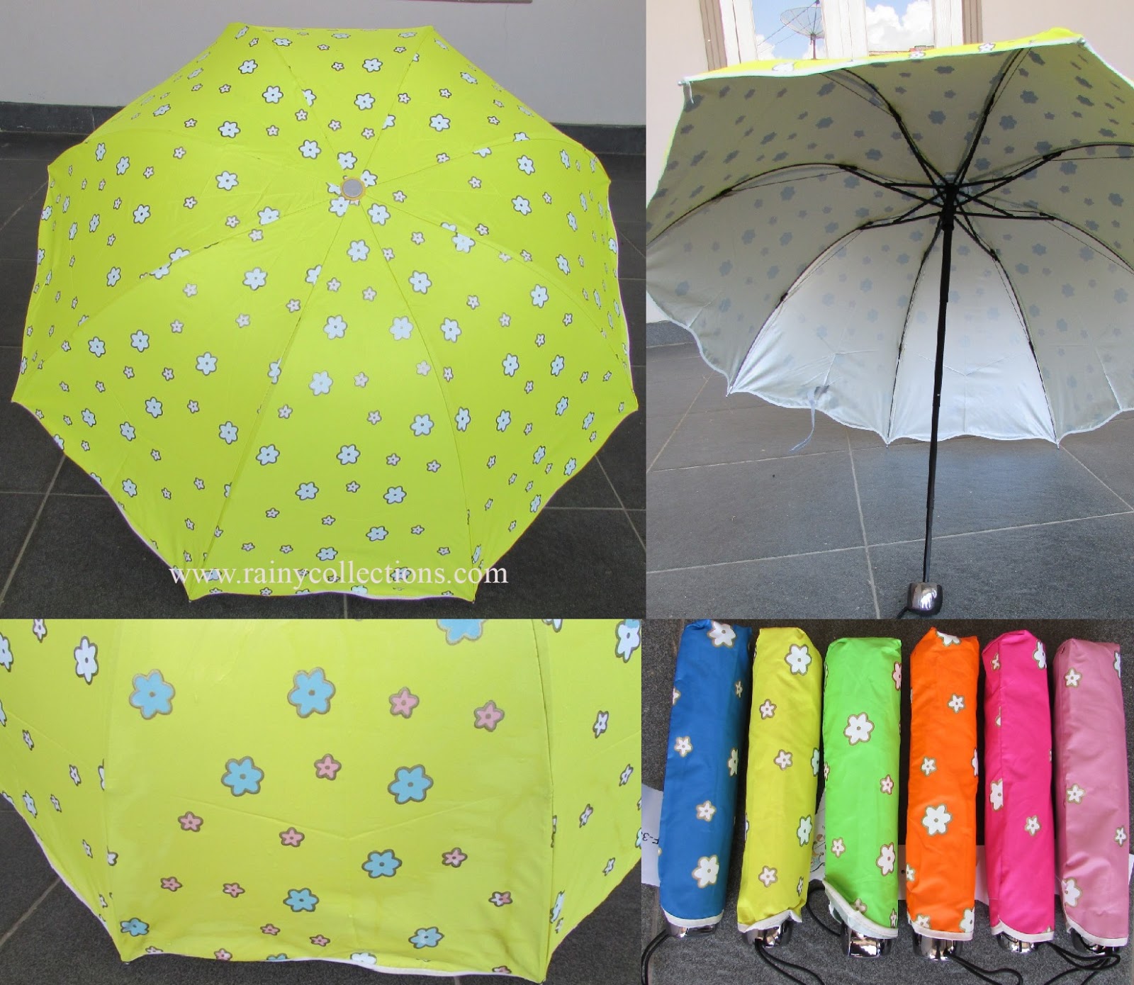 Rainy Collections Payung Mangkok 3 Dimensi Motif Bunga