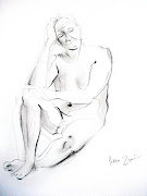 Life drawing in pencil and willow charcoal