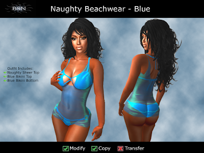 BSN Naughty Beachwear - Blue