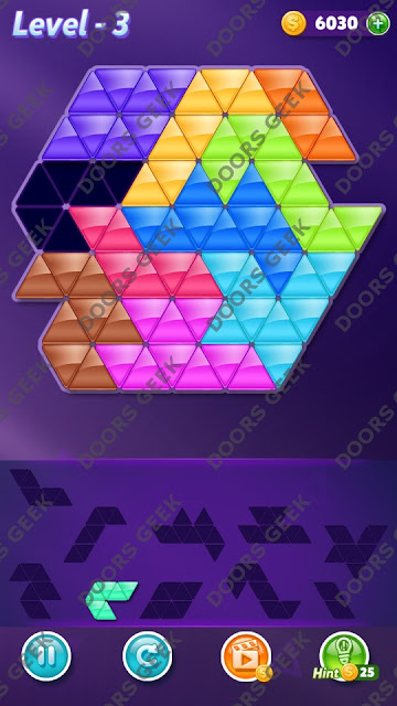 Block! Triangle Puzzle Challenger Level 3 Solution, Cheats, Walkthrough for Android, iPhone, iPad and iPod
