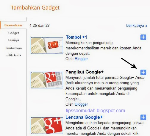 CARA TAMBAHKAN GADGET