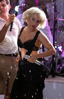 Lady Gaga gets wet on the Today Show