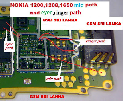  on Nokia 1200 Mic Ringer Ear Path Solution