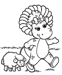 Best free printable barney coloring pages