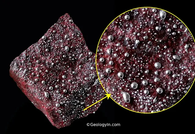 Mercury on Cinnabar