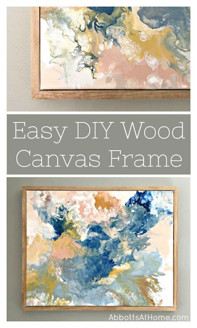 Easy DIY wood frame for canvas art