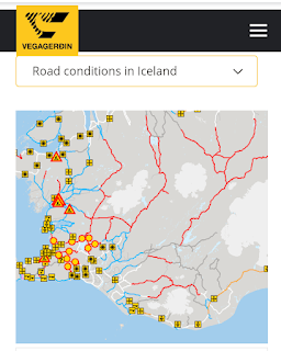 アイスランド　交通　道路　情報　冬　ウェブ　サイト　road is スクリーンショット