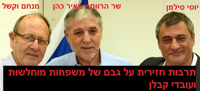 שר הרווחה מאיר כהן - תרבות חזירית משרד הרווחה נגד משפחות מוחלשות ועובדי קבלן