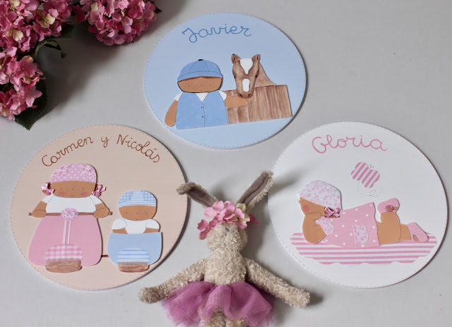 Decoración infantil personalizada :placas de puerta