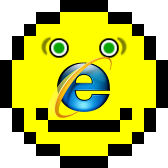 Acid 2 test reference rendering combined with IE8 logo as its nose