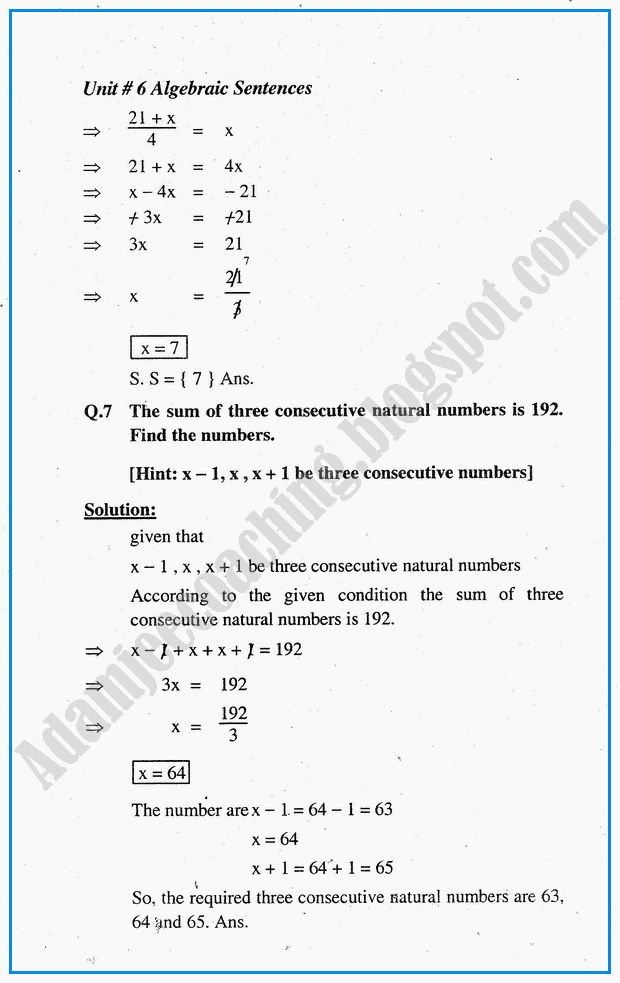 algebraic-sentences-exercise-6-1-mathematics-10th