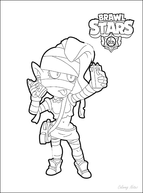 Coloring Pages Brawl Stars Emz
