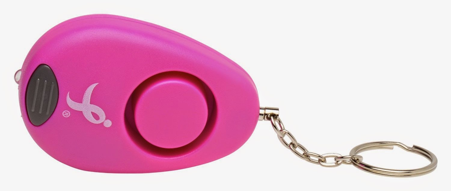 Car Donations Vigilant Special Edition Susan G. Komen 130dB Panic Rape Emergency Personal Alarm Keychain + LED Light (Pink with White Ribbon - PPS-22SGK3)