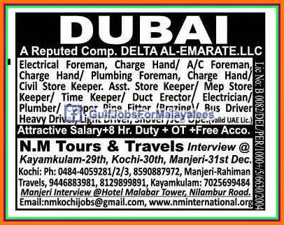 Reputed company Dubai job vacancies