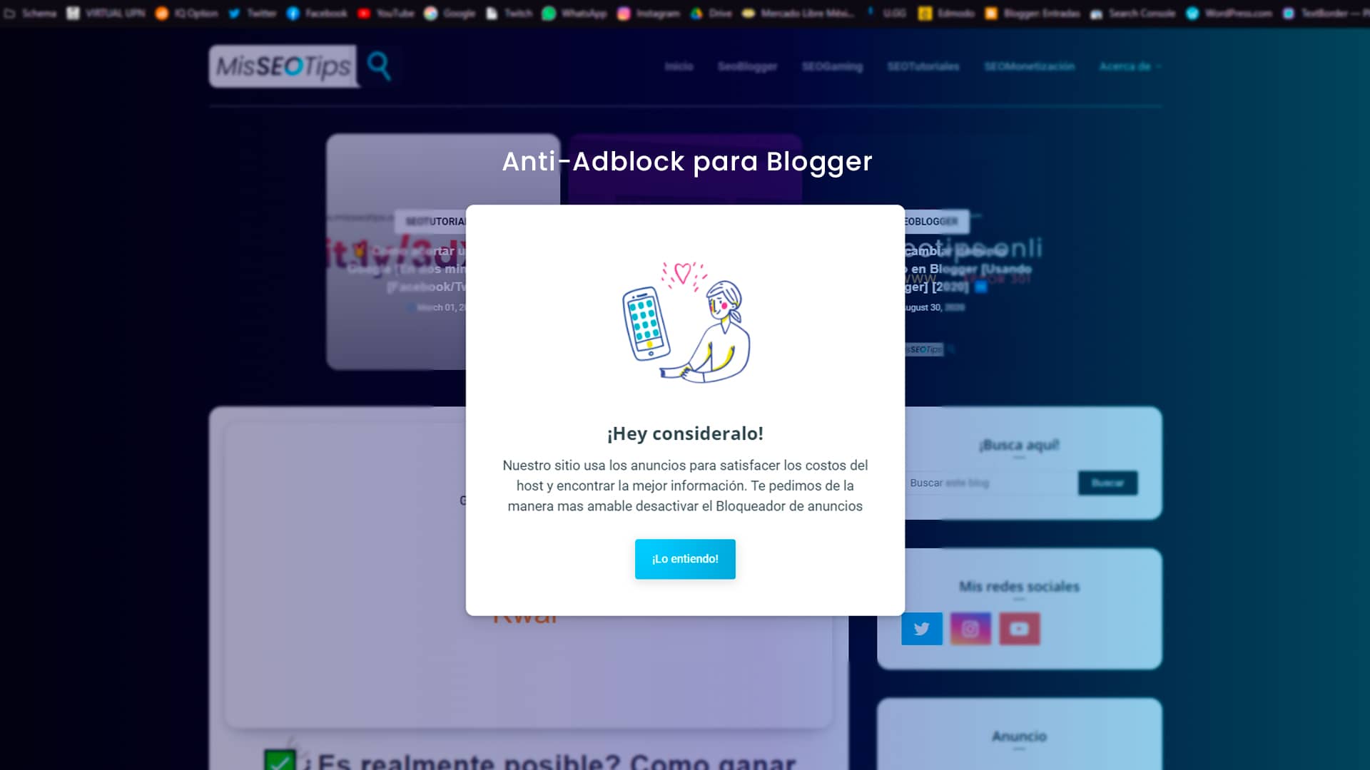Anti-Adblock para Blogger gratis