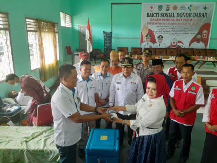 PMI Rohul dan Pemkab Rohul Bhakti Sosial Donor Darah di PTPN V 