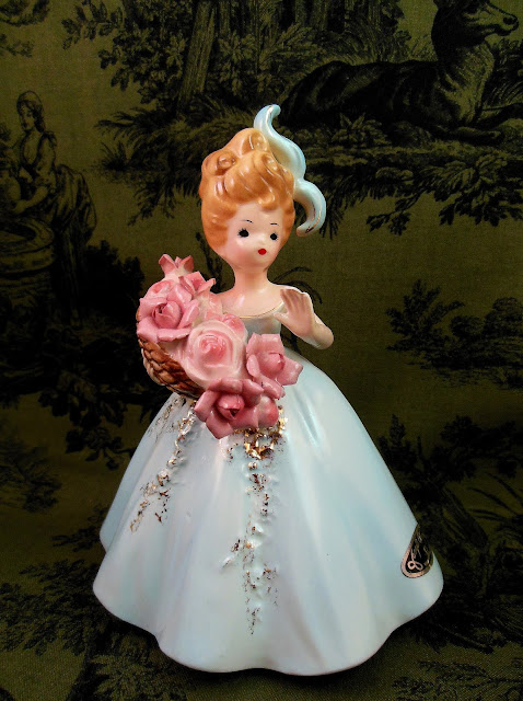 Josef Originals girl figurine Rose Roses Flower Girls series  fortheloveofjosefs