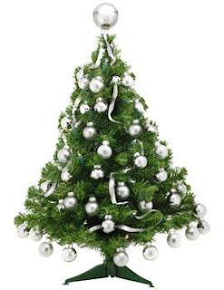 Simple White Background Christmas Table Tree