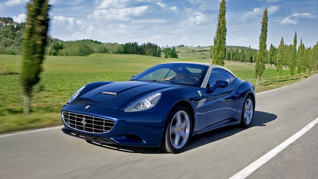 Blue Ferrari California HD Wallpaper