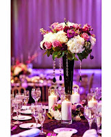 Sophisticated Purple Wedding Table Decorations