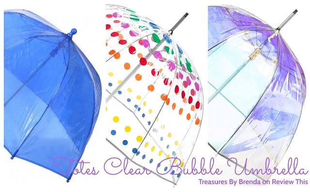Get a little clarity in your life with a Totes clear bubble umbrella. You'll stay dry and be able to see the way forward at the same time.