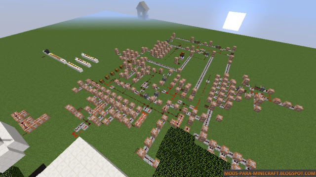 Todo el circuite de Redstone del mapa Order Up 1.8