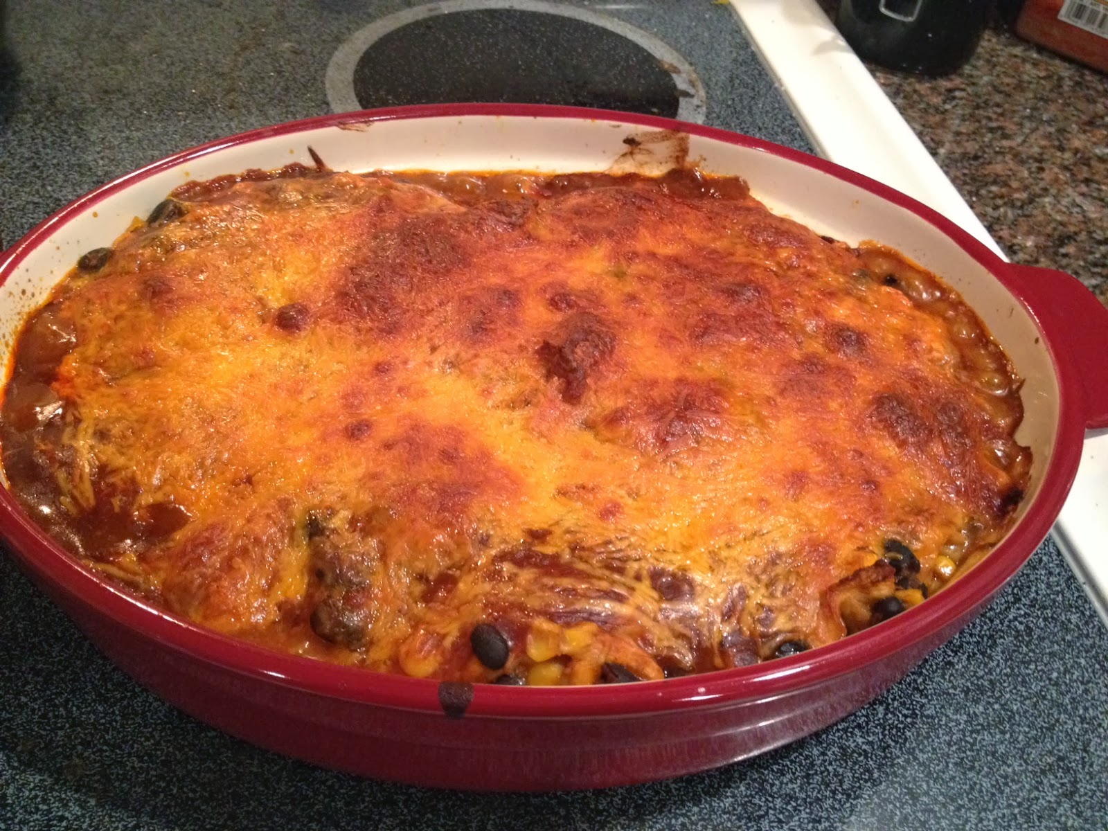 My Salty Kitchen: Chicken, Black Bean, and Corn Enchilada ...