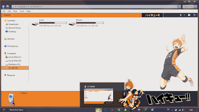 [Theme Win 7] Haikyuu!! By Bashkara