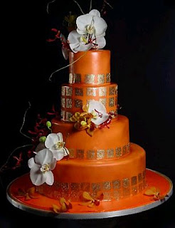 Orange Wedding Cakes 