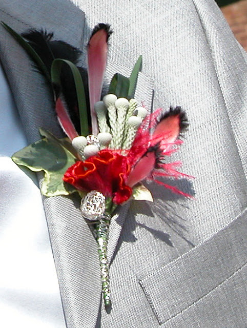 white black and turquoise wedding bouquet