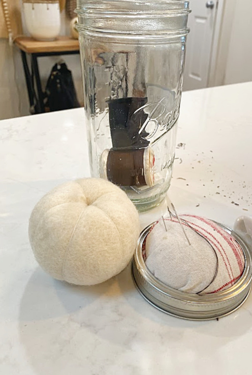 sewing kit and dryer ball