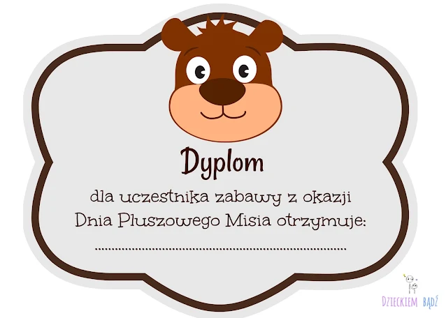 dzień pluszowego misia dyplom