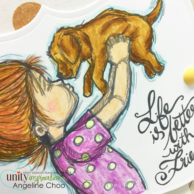 ScrappyScrappy: Unity Stamp Brown Thursday hop - Life is better #scrappyscrappy #unitystampco #stamp #coloredpencils #christmas #friends #card #friendship #phyllisharris